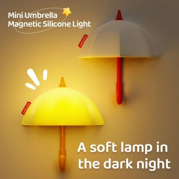 Mini Umbrella Magnetic LED Light USB | مصباح ليلي سيليكون مغناطيسي