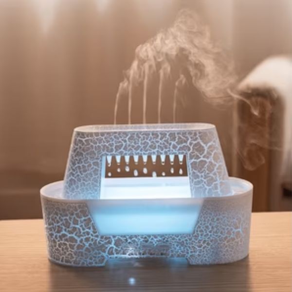 Raindrop Aroma Humidifier with Flame LED & Remote – Ultrasonic Essential Oil Diffuser فواحة عطرية