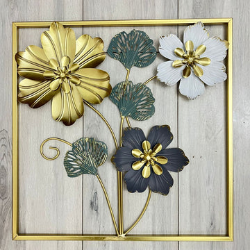 Luxury metal flower frame